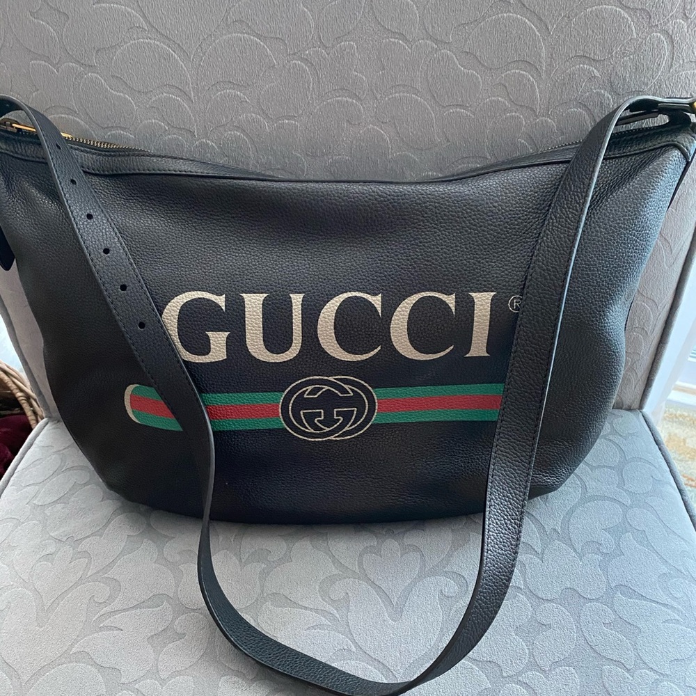 Gucci Vintage Logo leather shoulder bag